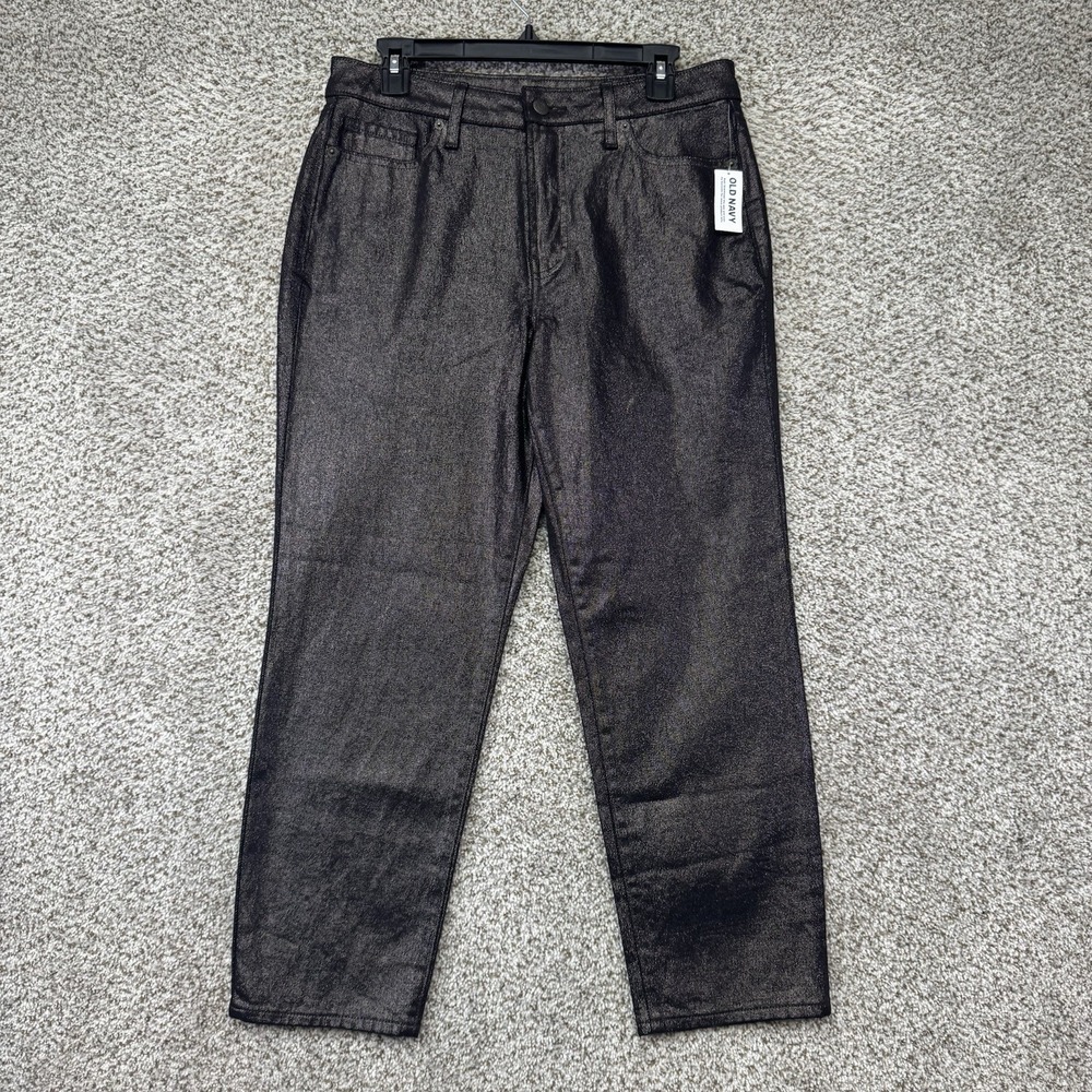 NEW Old Navy High Rise Jeans Women's 8P OG Straight Secret Smooth Pockets Black